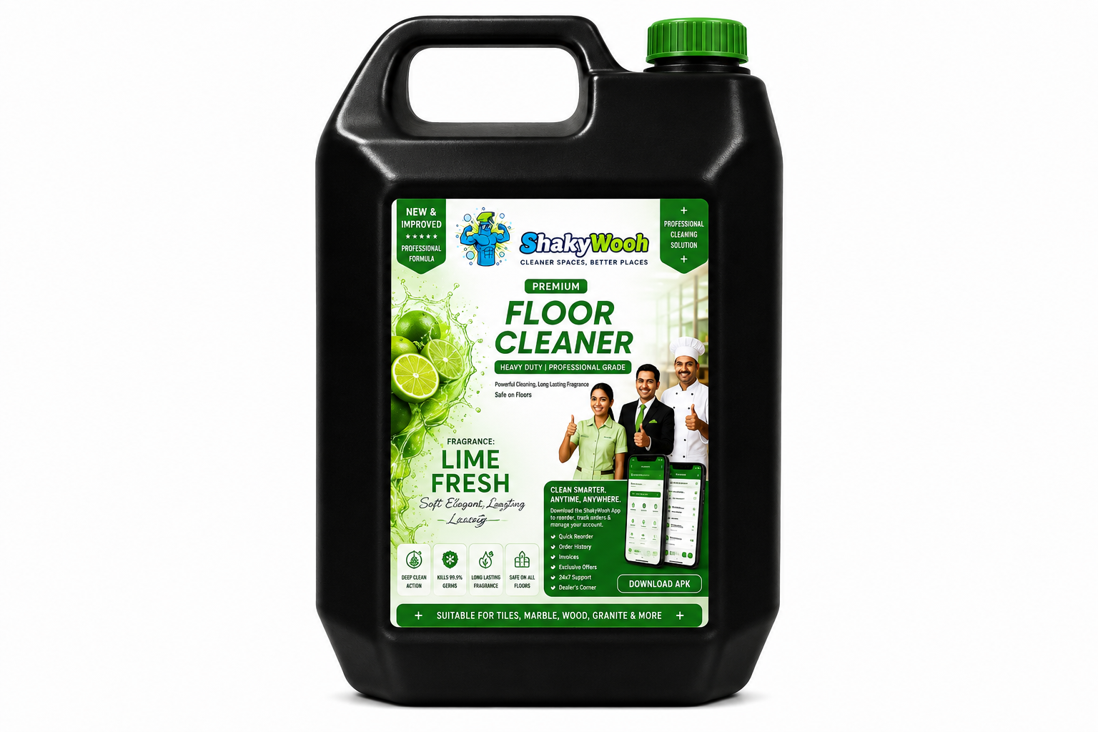 Shakywooh Premium Floor Cleaner – Lime Fresh