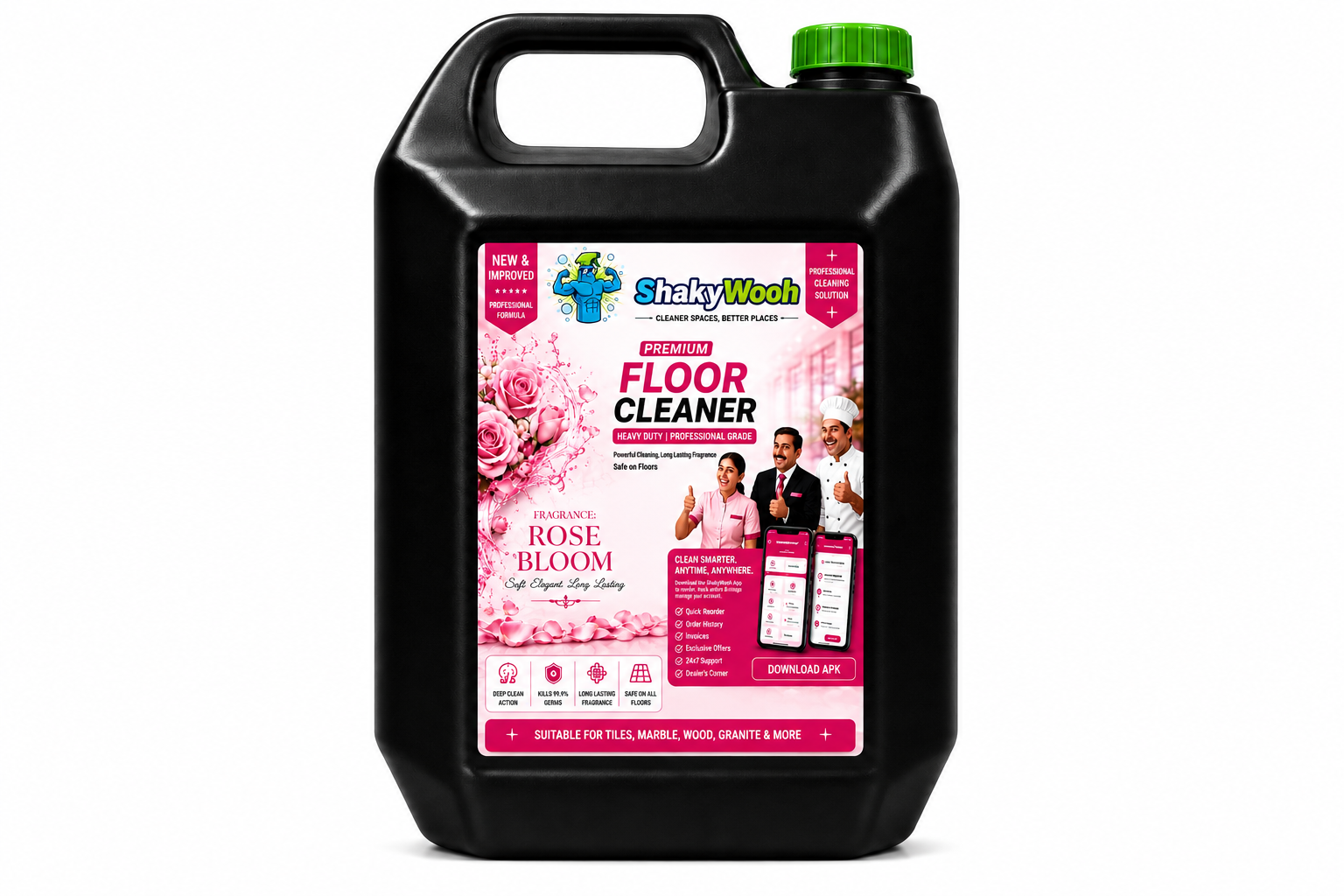 Shakywooh Premium Floor Cleaner Rose Bloom | 5L